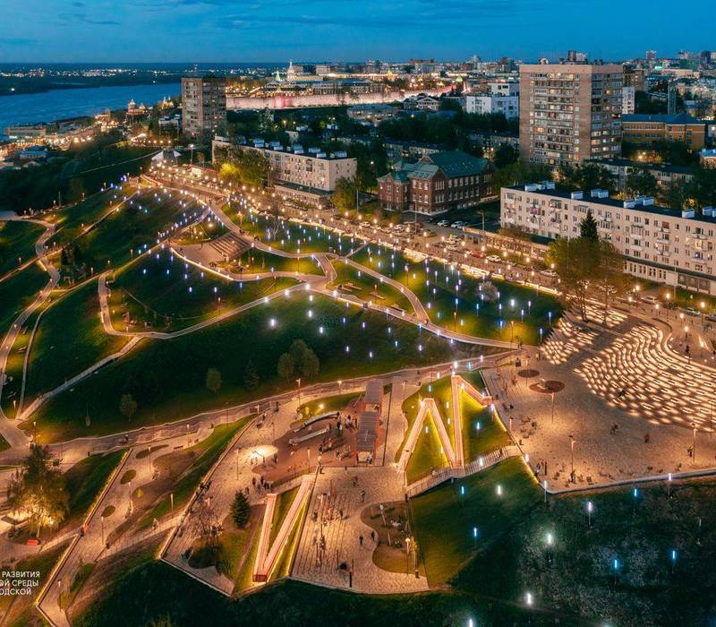 Комплекс скверов в Музейном квартале Городца и Парк 800-летия в Нижнем Новгороде вошли в шорт-лист премии «АрхиWood»