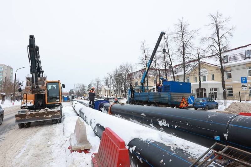 Строительство магистральных коммунальных сетей в Дзержинске идет с опережением графика