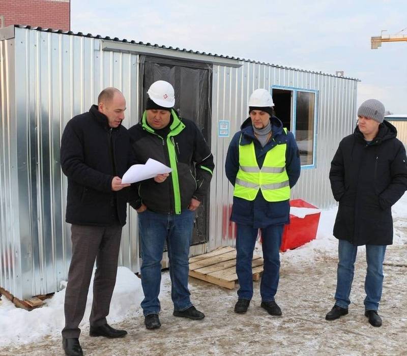 Строительство школы и многоквартирного дома в микрорайоне  Боталово-4 Борского округа идет в соответствии с графиком