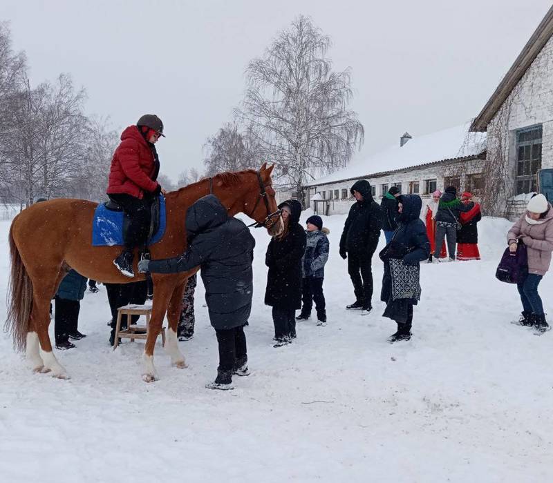 Уроки иппотерапии организовали в Кстове для детей из ЛНР и ДНР
