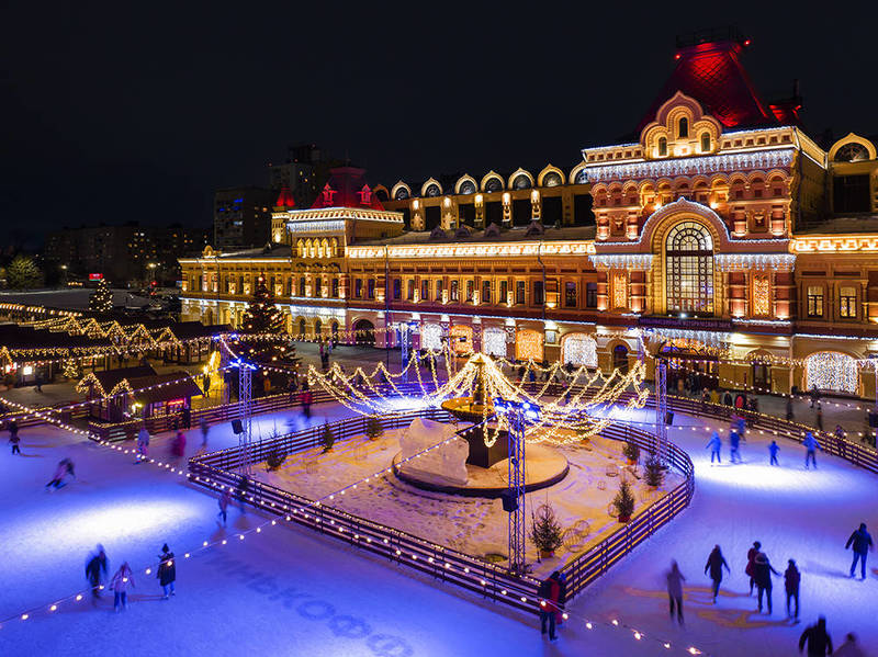На Нижегородской ярмарке появятся уличный каток, ледовый лабиринт и фотозоны по мотивам сказок Пушкина